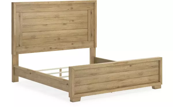 galliden light brown king/cal king panel headboard by ashley
