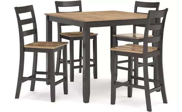 gesthaven natural/brown drm counter table set (5/cn) by ashley