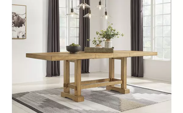 havonplane brown rect drm counter ext table by ashley