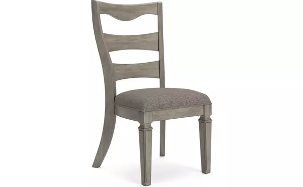 lexorne gray dining uph side chair (2/cn) by ashley