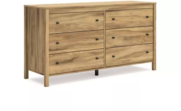 bermacy brown six drawer dresser by ashley