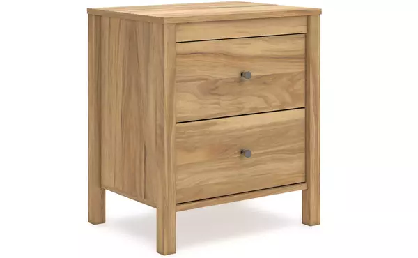 bermacy brown two drawer night stand by ashley