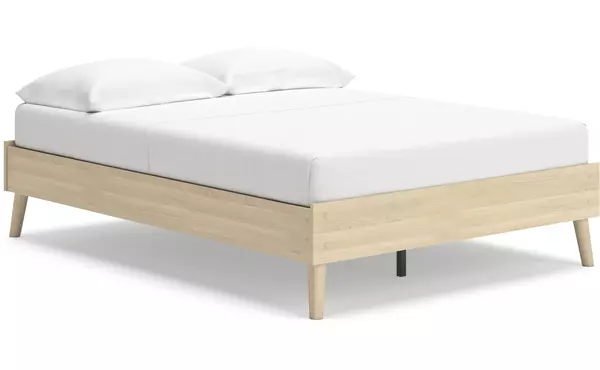 cabinella tan full platform bed by ashley