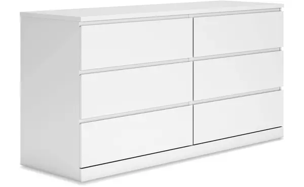 onita white six drawer dresser by ashley
