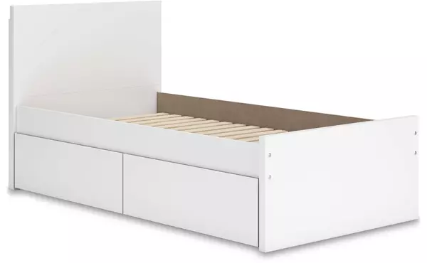 onita white twin platform bed panels by ashley
