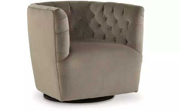 hayesler cocoa swivel accent chair by ashley