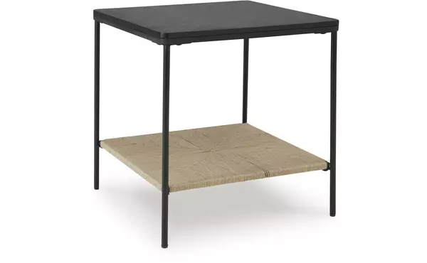 minrich black/natural accent table by ashley