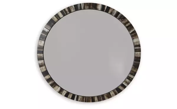 ellford black/brown/cream accent mirror by ashley