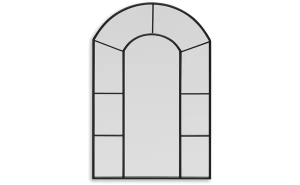 evengton black accent mirror by ashley
