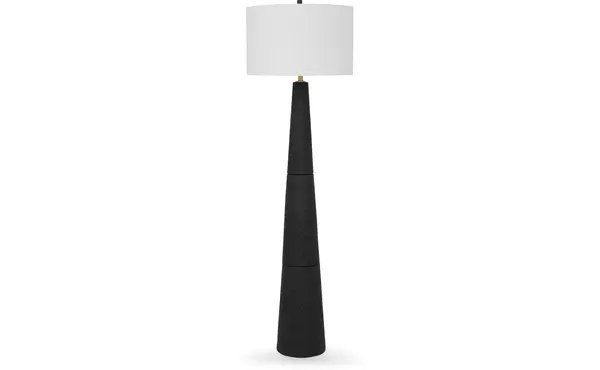 hallburg black poly floor lamp (1/cn) by ashley