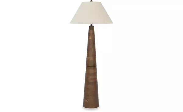 danset brown wood floor lamp (1/cn) by ashley