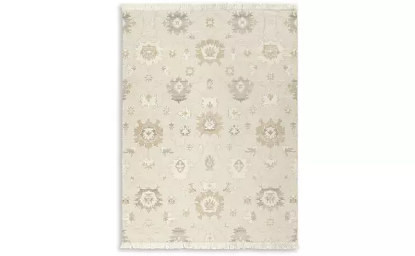 calkin linen/gray/caramel large rug by ashley