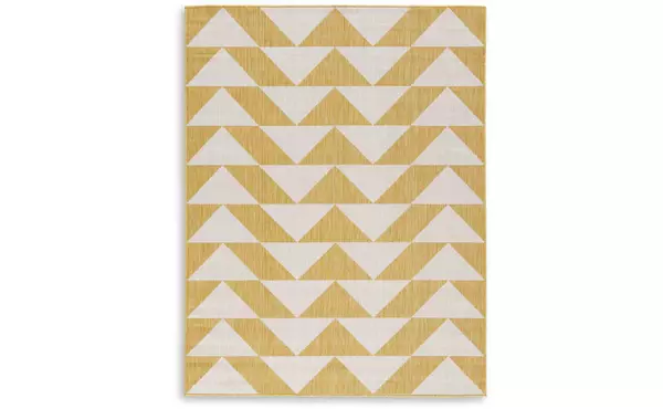 thomley ivory/yellow large rug by ashley