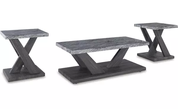 bensonale two-tone occasional table set (3/cn) by ashley