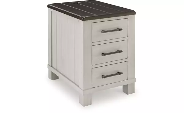 darborn gray/brown chair side end table by ashley