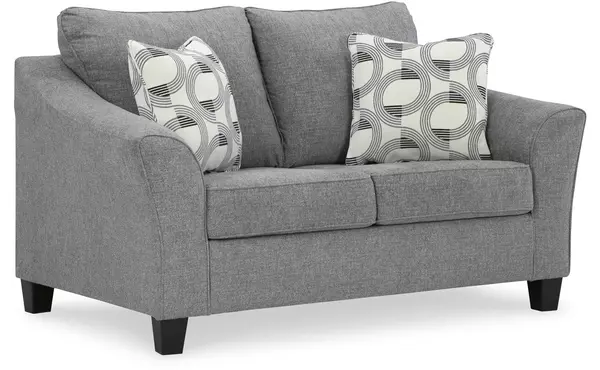 mathonia smoke loveseat by ashley