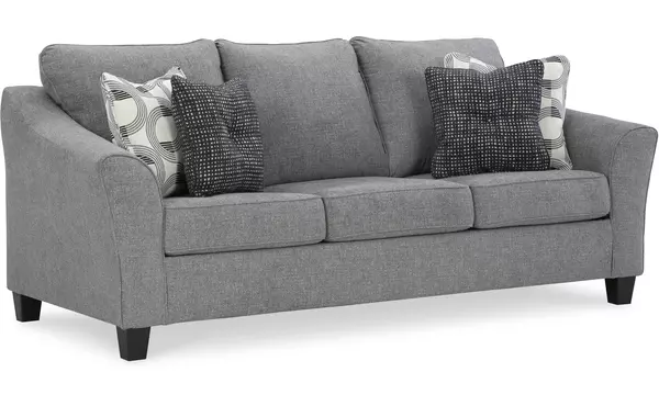 mathonia smoke sofa by ashley