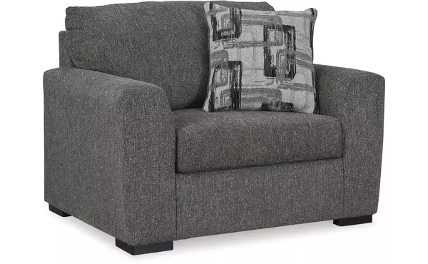 gardiner pewter chair and a half by ashley