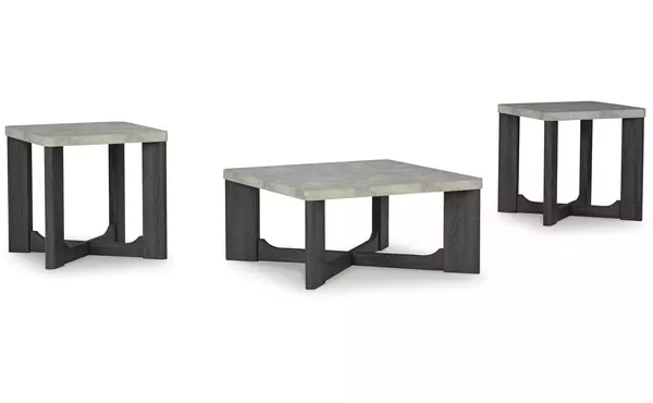 sharstorm two-tone gray occasional table set (3/cn) by ashley