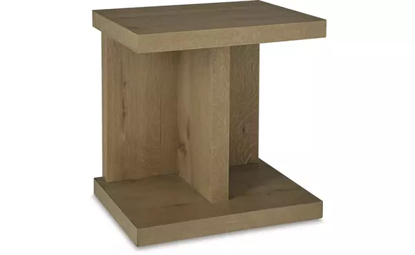 brinstead light brown chair side end table by ashley