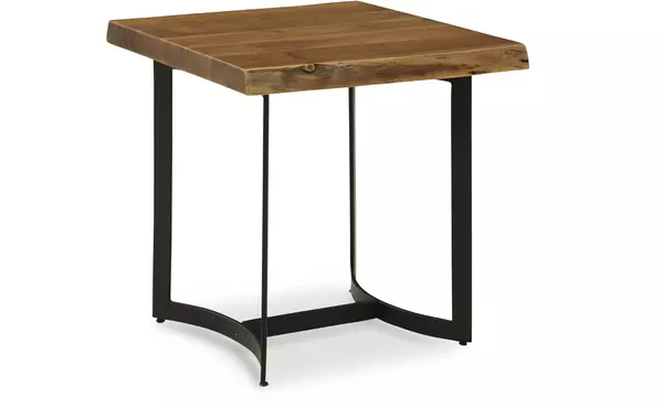 fortmaine brown/black rectangular end table by ashley