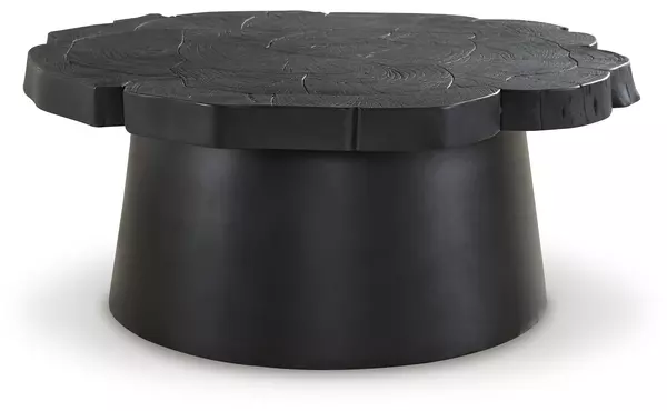 wimbell black round cocktail table by ashley