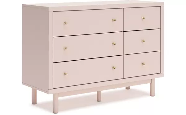 wistenpine blush six drawer dresser by ashley