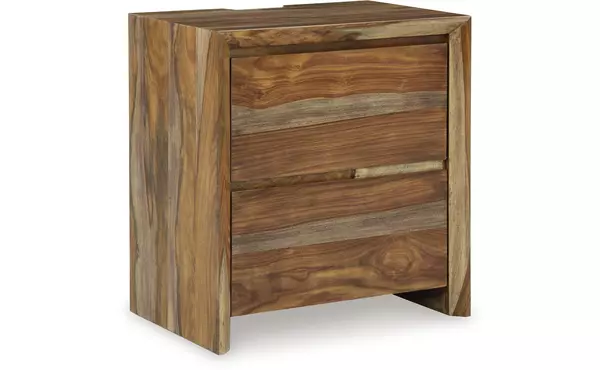 dressonni brown two drawer night stand by ashley