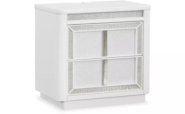 chalanna white two drawer night stand by ashley