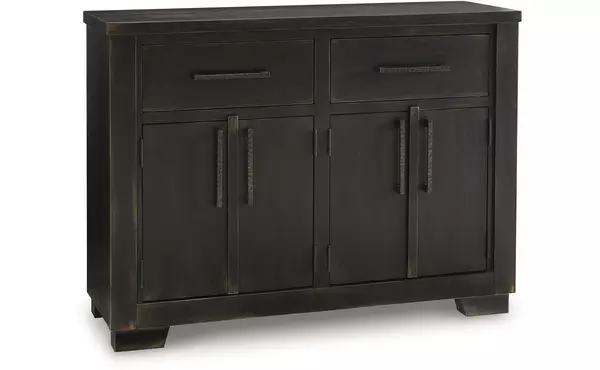 galliden black/brown dining room buffet by ashley