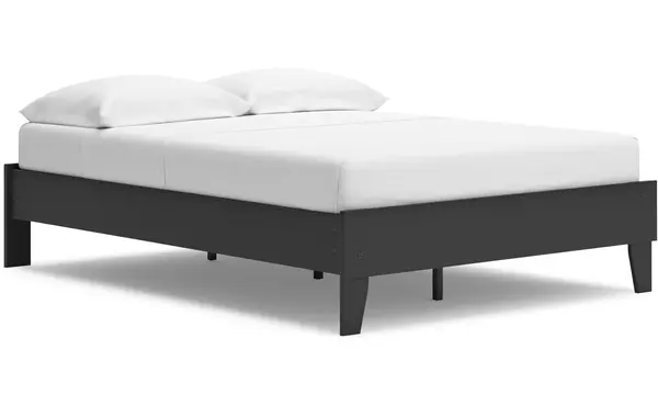 socalle black full platform bed by ashley