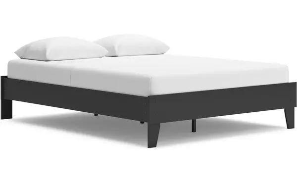 socalle black queen platform bed by ashley