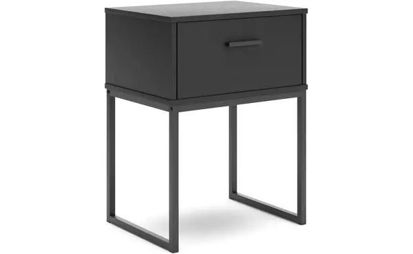 socalle black one drawer night stand by ashley