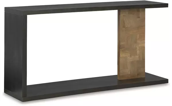 camlett brown console sofa table by ashley