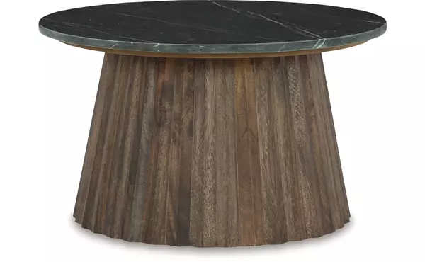 ceilby black/brown accent cocktail table by ashley