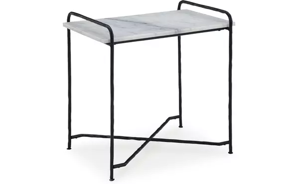 ashber white/black accent table by ashley