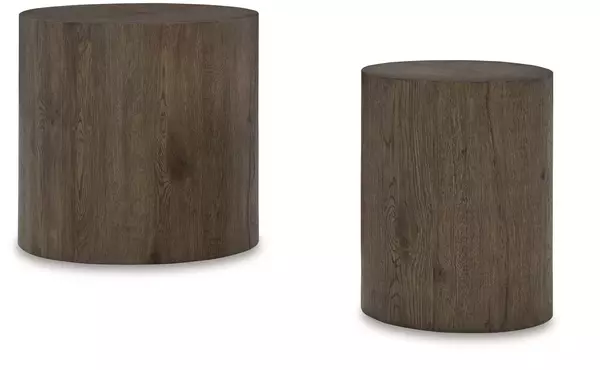 cammund brown accent table (2/cn) by ashley