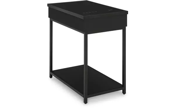gemmet black accent table with speaker by ashley