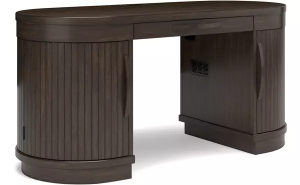 korestone warm brown home office desk by ashley