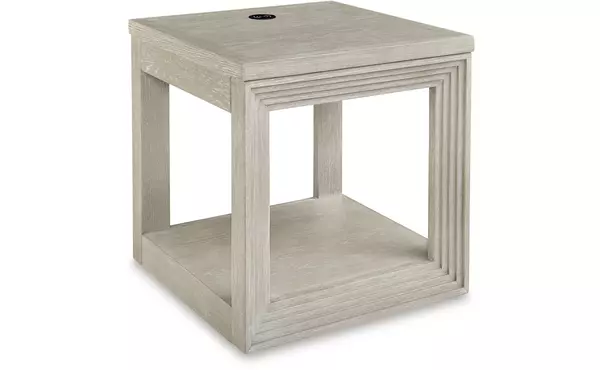 marxhart bisque square end table by ashley