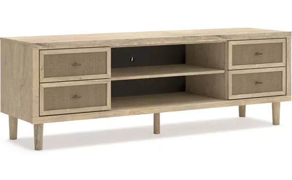 cielden two-tone xl tv stand w/fireplace option by ashley