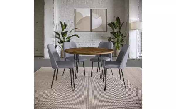 brennan  round dining table w/hairpin legs brennan dining by jofran