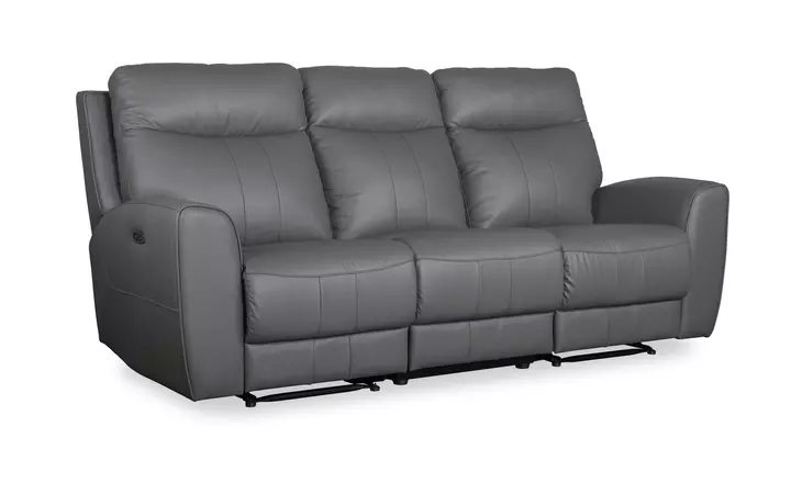 3225PRLGREY  P2 POWER LEATHER RECLINING LOVESEAT GREY