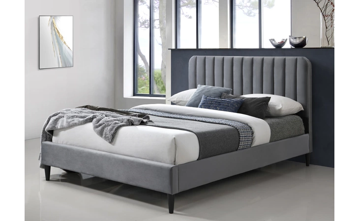 9404KB|HB|7_20 Platform CHARCOAL BED (NO BOX SPRING REQUIRED)