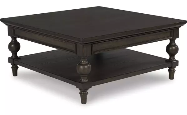 veramond dark brown square cocktail table by ashley