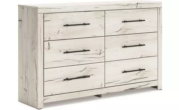lawroy light natural six drawer dresser by ashley