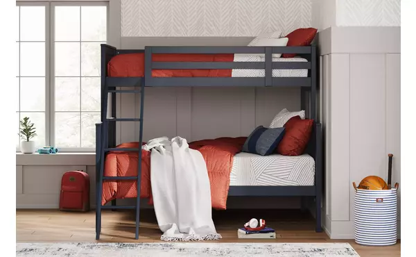 nextonfort multi t/f bunk lower panels/r slats by ashley