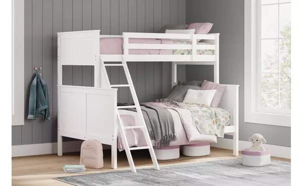 nextonfort multi t/f bunk lower panels/r slats by ashley