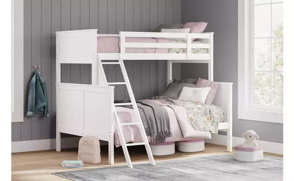 nextonfort multi twin/full bunk rails/ladder by ashley