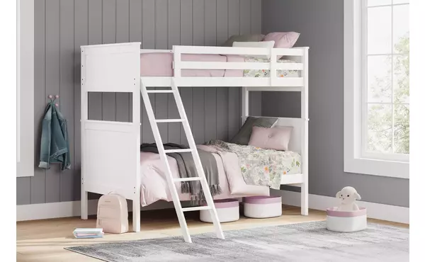 nextonfort multi twin/twin bunk bed roll slat by ashley